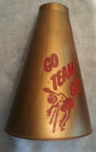 Vintage GO TEAM GO Cheerleader Plastic Megaphone