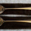 Vintage GERITY Large 13" Silver Plate Serving Spoon And Fork Set G 48