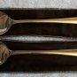 Vintage GERITY Large 13" Silver Plate Serving Spoon And Fork Set G 48