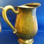 Excellent Antique Vintage COPPER Water Pitcher 8-1/4" Tin Lined Brass Handle