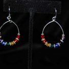 Earrings  with Chakra Colored Crystals