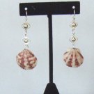 Calico on Silver chain Earrings