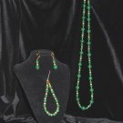 Green Aventurine Necklace, Earrings and Bracelet set