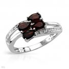 Brand New Ring With 1.00ctw Genuine Garnets 925 Sterling silver- Size 7 retail value $130.00