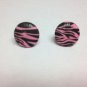 Pink Zebra Earrings