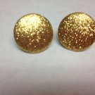 Gold Glitter Dot Earrings