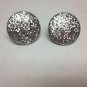 Silver Glitter Dot Earrings