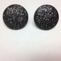 Black Glitter Dot Earrings