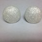 White Glitter Dot Earrings