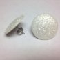 White Glitter Dot Earrings