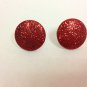 Red Glitter Dot Earrings