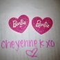 Light Pink Barbie Heart Earrings