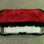 Beautiful Pink Taffeta Diaper wipe case with black pearl rose trim-New Mom must have