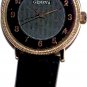 Geneva Mens Leather Band Watches - Black Face