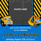 Construction Pals Birthday Invitation