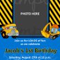 Construction Pals Birthday Invitation