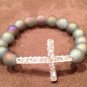 Rainbow Crystal Cross Bracelet