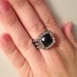 Designer Inspired Black/Silver Ring
