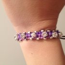 Purple Friendship Bling Bracelet
