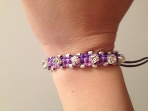 Purple Friendship Bling Bracelet