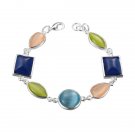 Multi-colored Artisan Inspired Gemstones Bracelet