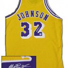 Magic Johnson Los Angeled Lakers Autographed Authentic Gold Jerse
