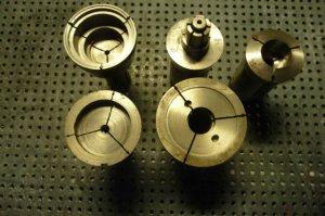 Up for bis is 4 Collets 1 Expander Collet