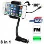 Universal FM Transmitter + Car Charger + Hands Free Kit for iPhone 5 / iPod 5
