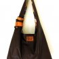 Serendipity leather bag with cuffs hand made in Bali by ELF.