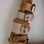 Serendipity leather bag with cuffs hand made in Bali by ELF.
