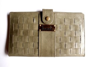 Opulent woven leather wallet hand made in Bali by ELF