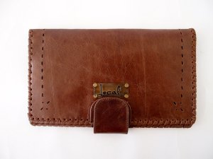 Summer leather wallet hand made in Bali by ELF