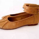 Muse leather ballet flats with cuff hand made in Bali by ELF