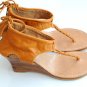 Aphrodite leather wedges hand made in Bali by ELF