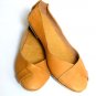 Native casual leather ballet flats with cuff hand made in Bali by ELF