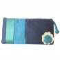 Enchanted Royal Blue Zippered Silk Clutch