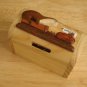 NEW HANDCRAFTED NATURAL WOODEN TREASURE CHEST - MONEY BOX WITH A SECRET LOCK