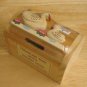 NEW HANDCRAFTED NATURAL WOODEN TREASURE CHEST - MONEY BOX WITH A SECRET LOCK