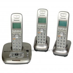 Panasonic KX-TG4023SK DECT 6.0 Cordless Phone with 3 Handsets