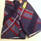 Arizona Swim Trunks, Grey/Red/Black Plaid Design, UPF 50, Size L, New With Tags