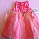 Bonnie Jean Size 2T Coral/Light Green Linen Tulle