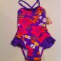Girls St. Tropez Size 5 Floral Purple/ Orange/ Pink 1 Pc.