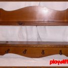 Wooden NickNack / WhatNot Shelf With 2 Shelves & 4 Pegs