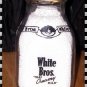 Vintage White Bros Milk Bottle - 1/2 Pint - Black Pyro