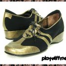 Taryn Rose Black & Gold Casual Shoes - Women's - Size 7 Medium
