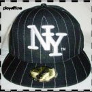 New York Fitted Embroidered Baseball Cap - Size Small