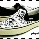 Evisu Black & White Canvas Shoes - New - Size 10