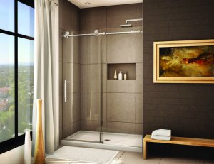 Brushed Stainless Steel Frameless Sliding Shower Door Hardware