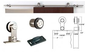 Stainless Steel Sliding Door System For Wood Door With Free Shipping