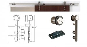Stainless Steel Sliding Door System For Sliding Wood Door With Free Shipping